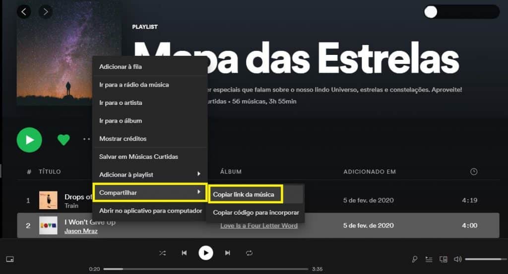Código QR do Spotify Passo a passo de como criar Mapa do Meu Céu