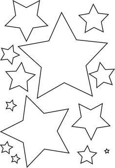 Desenhos para colorir - várias estrelas