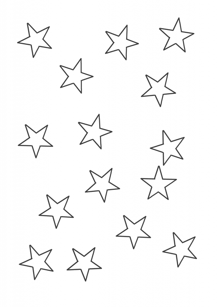 Várias estrelinhas para colorir no artigo Estrelas para colorir.