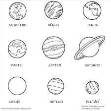 Desenho para colorir - planetas sistema solar